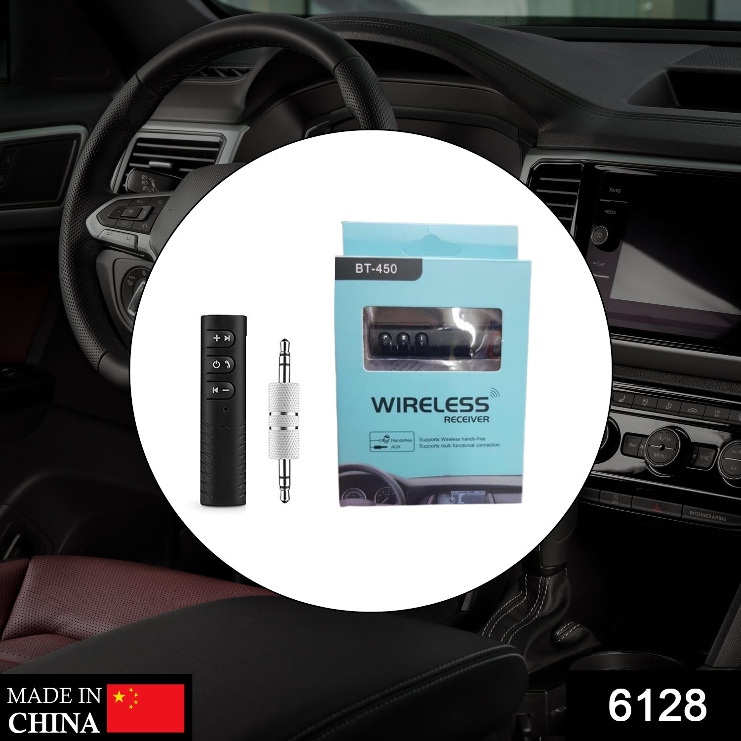 6128 Wireless Bluetooth Adapter, Bluetooth Music Receiver for Home/Car Stereo,Hands-Free Calls for All Smartphone 6128 Wireless Bluetooth Adapter, Bluetooth Music Receiver for Home/Car Stereo,Hands-Free Calls for All Smartphone